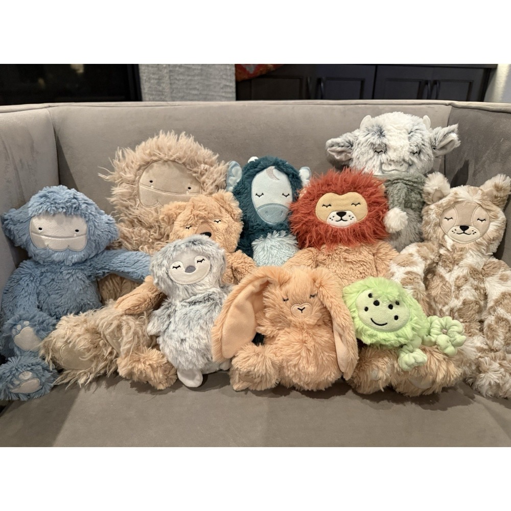 Lot 10 Slumberkins Plush Lot Camp Bigfoot Yeti Bunny HoneyLion Slumber Kins
